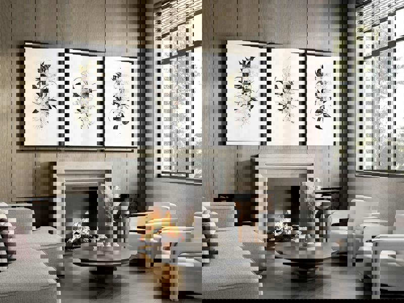 Botanical Print Set | Set of 3 wall art prints