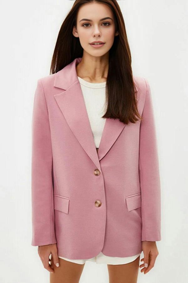 WOVCOR Lined Woven Blazer Jacket