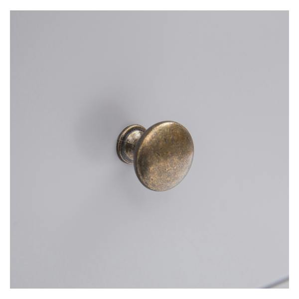 Cabinet Bits Mirano 3 Drawer Desk - Dressing Table Brass Knob