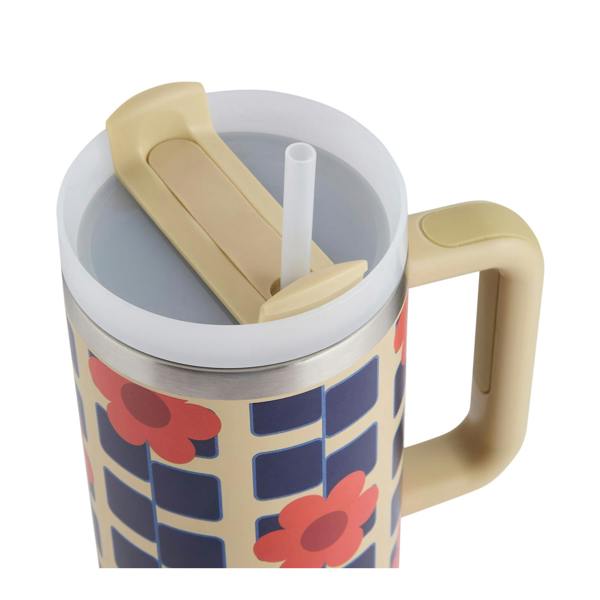 Regatta Orla Kiely Spinning Flower 1.2L Thermal Mug - Monochrome - 