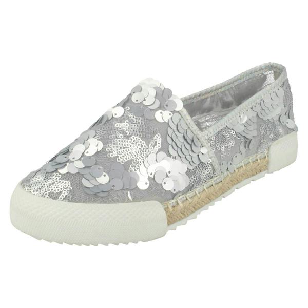 Savannah Ladies Savannah Flat Sequin Espadrilles
