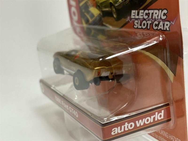 Auto World Slot Cars 1966 Ford GT40 Gold Thunderjet Ultra G HO Slot Car Auto World SC379-4