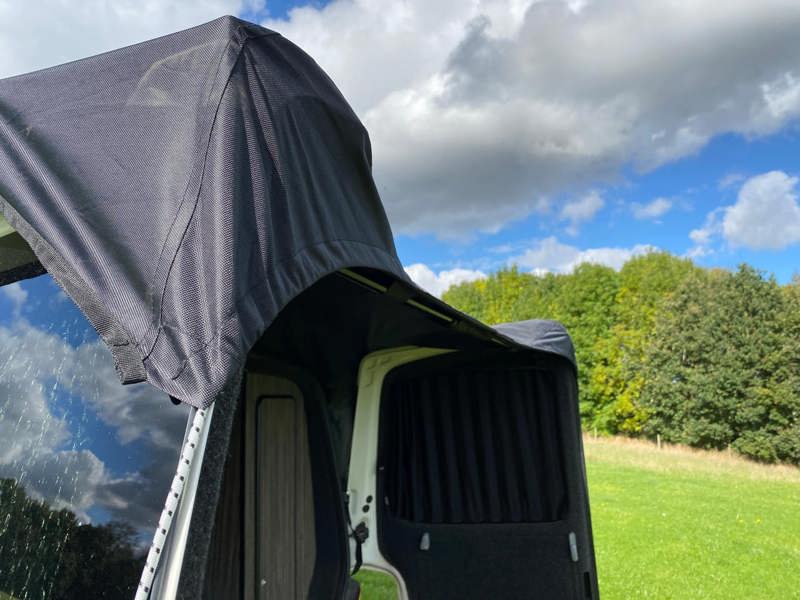 OLPRO VW T5/T6 Barn Door Bundle - Barn Door Campervan Canopy, 2x Rear Barn Door Storage Organisers, Tunnel Mat