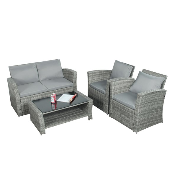 Outdoor Living The Wilmslow 4 Seat Rattan Sofa Lounge Set