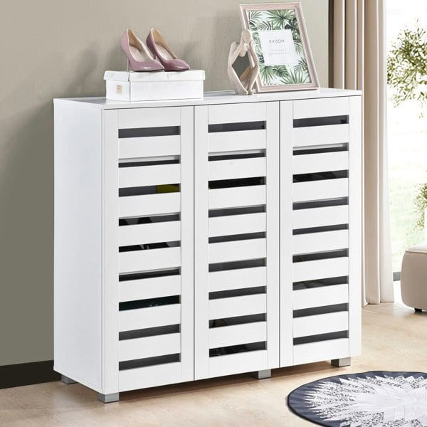 Swish Furniture Euston Modern 3 Door Shoe Storage Cabinet