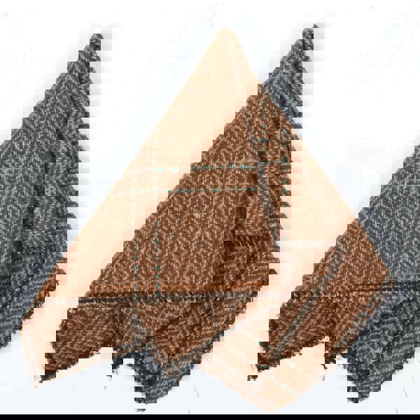 TruClothing Men's Wool Blend Herringbone Plaid Tweed Tie