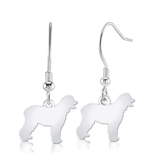 Mylee London Irish Water Spaniel Silhouette Silver Earrings