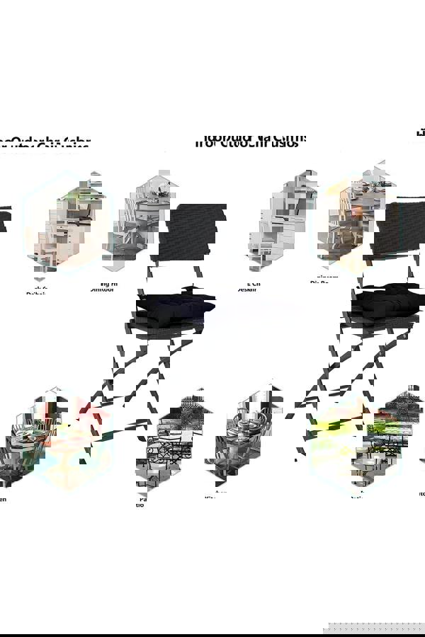 Living and Home 4Pcs Soft Thicken Tatami Seat Cushion