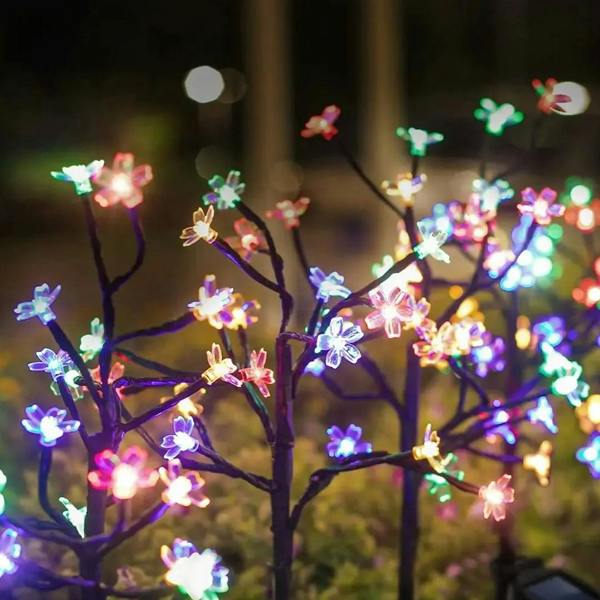 Milagro Solar Tree Lamp 84Cm Rgb+3000K Ip44 Black + Transparent