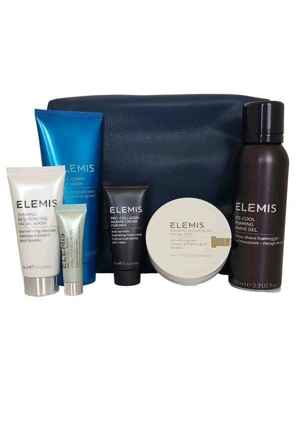Elemis for Men Away for the Holidays Set-Face Wash 30ml Cream 15ml,ShaveGel 100ml,Eye Cream 4ml+ Elemis
