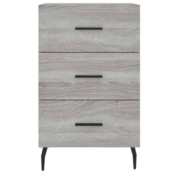Berkfield Bedside Cabinet Grey Sonoma 40x40x66 cm Engineered Wood