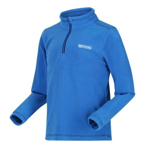 Regatta Great Outdoors Kids Hot Shot II Half Zip Fleece Top - Oxford Blue/Navy - Oxford Blue/Navy - 100% Polyester