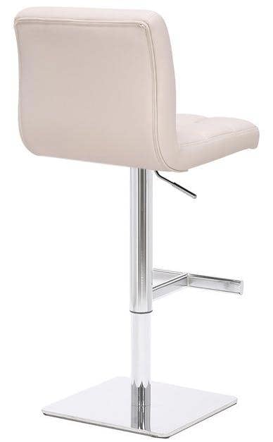 Lamboro Allegro Deluxe Kitchen Bar Stool, Adjustable Height and Swivel, Breakfast Bar & Home Barstool, Cream