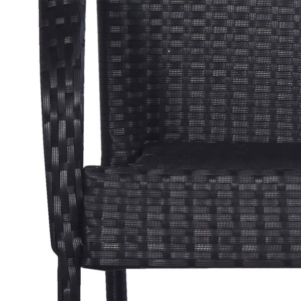 Berkfield 7 Piece Garden Dining Set Black