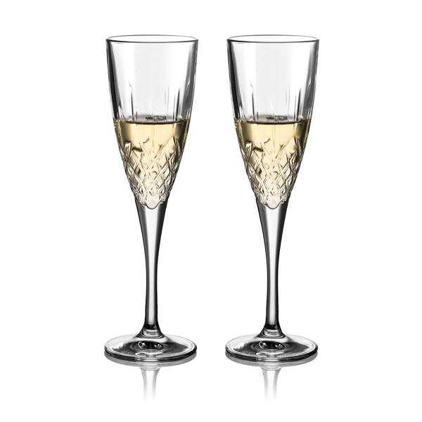 Regency Crystal Champagne Flutes - Set of 4