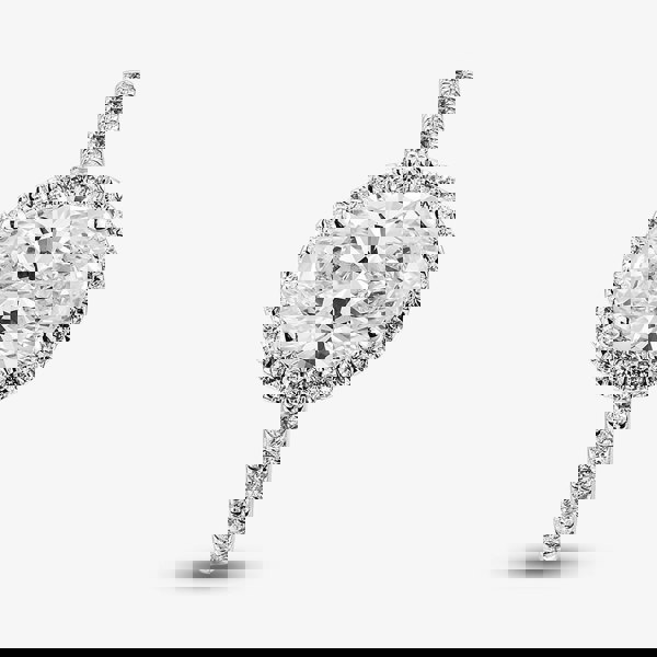 T. H. Baker 9ct White Gold 2.40ct Oval Cut Lab Grown Diamond Halo Ring LGR43490-240SF