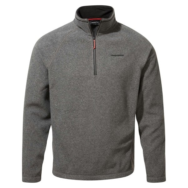 Craghoppers Men's Corey VI Half Zip Fleece Top - Black Pepper Marl