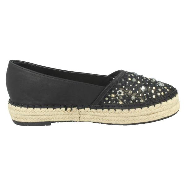 Savannah Ladies Savannah Slip On Espadrille Casual Pumps