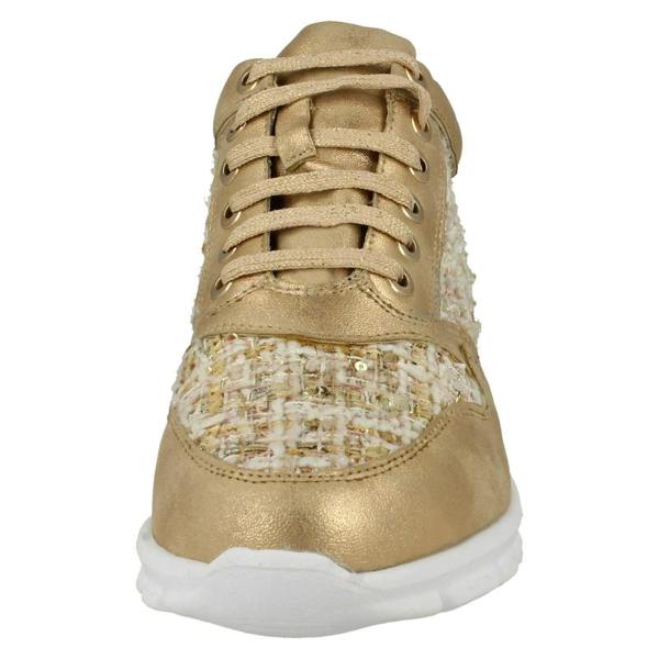 Ladies Waves Casual Lace Up Textile Trainers - F80101