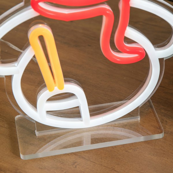 Samuel Alexander 24cm Light up Christmas Snowman Table Top Neon Sign