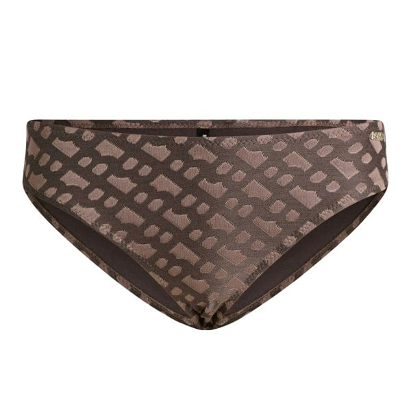 Boss Womens/Ladies Monogram Jacquard Bikini Bottoms - Brown