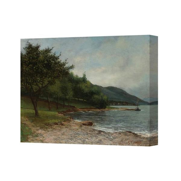 Benjamin Tate Design Lakeside Landscape Canvas Wall Art Print Seaside Scene