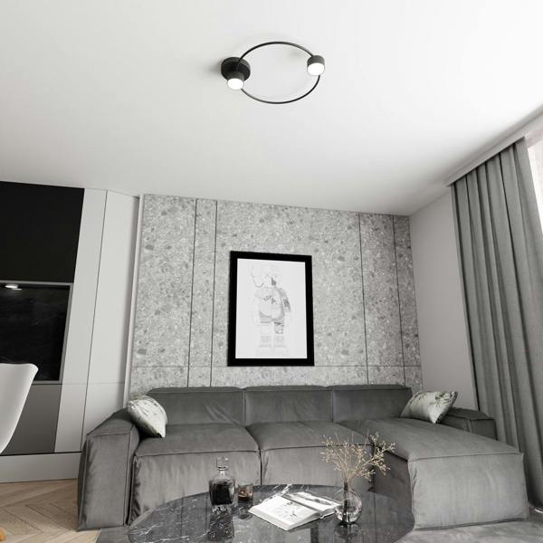 Emibig LUCIO Ceiling lamp 2 x GX53 Black