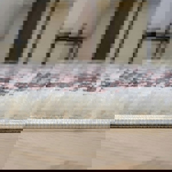 Moodi Shaggy Purple Rug, tartana design, Easy maintenance | THE RUGS