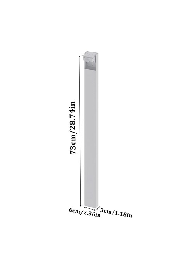 Living and Home 73cm/28.74 inch 2Pcs Folding White Metal Table Legs with Plastic Foot Pads Furniture Replacement Legs for Dining Table Dressing Table