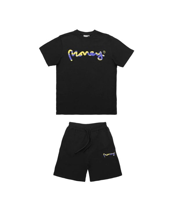 Money LA Camo Twin Set Black