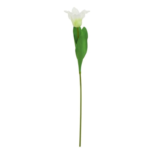 Hill Interiors The Natural Garden Collection Parrot Tulip Artificial Flower - White/Green
