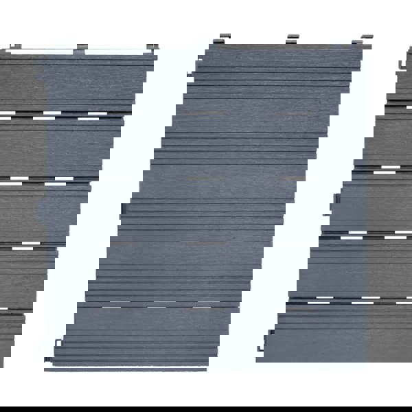 Oseasons Cosmpolitan (Pack of 10) ECO Interlocking 30x30cm Decking Tiles in Cool Grey