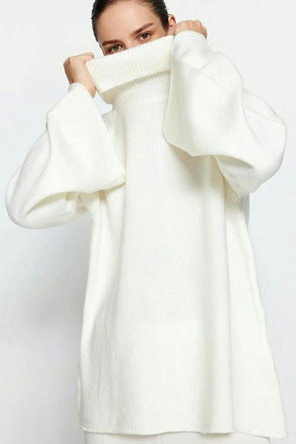 WOVCOR Oversize Soft-Textured Knit Sweater