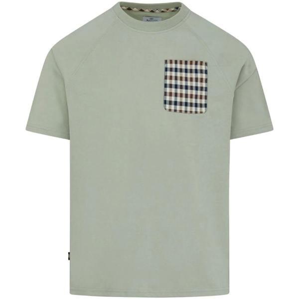 Aquascutum Active RAGLAN POCKET T-SHIRT AA_B006_TS006 34 Salvia (Light Green) T-Shirt Mens XL