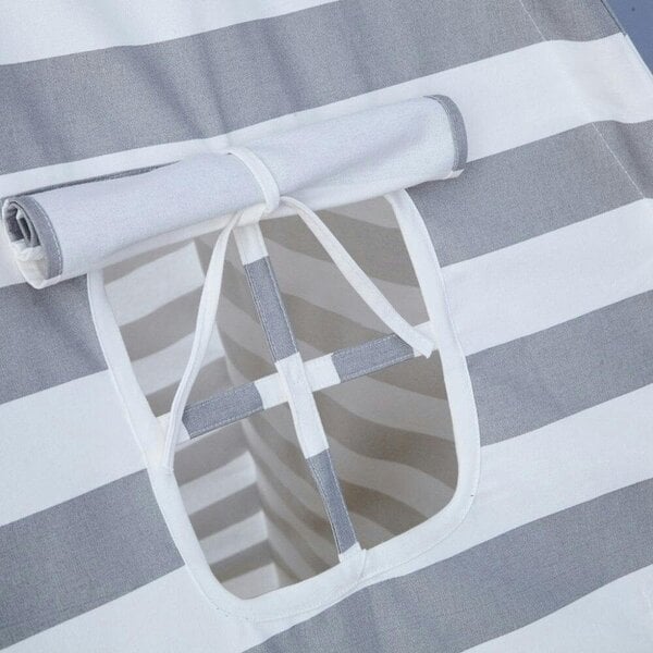 Neo Grey Striped Canvas Kids Indian Tent TeePee