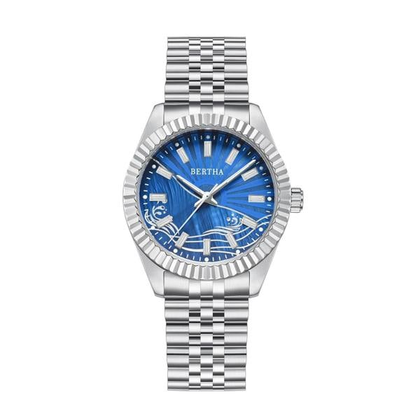 Bertha Marina Mother-Of-Pearl Bracelet Watch - Silver/Dark - BTHBS1702