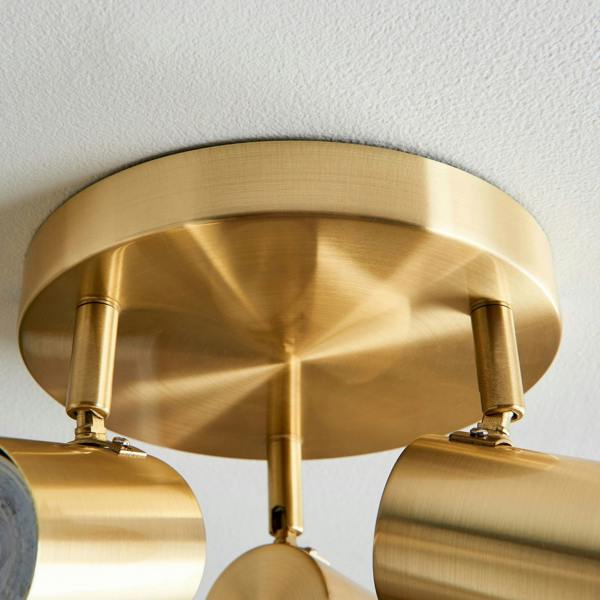 Pagazzi Lighting Hereford 3 Light Satin Gold Ceiling Spotlight