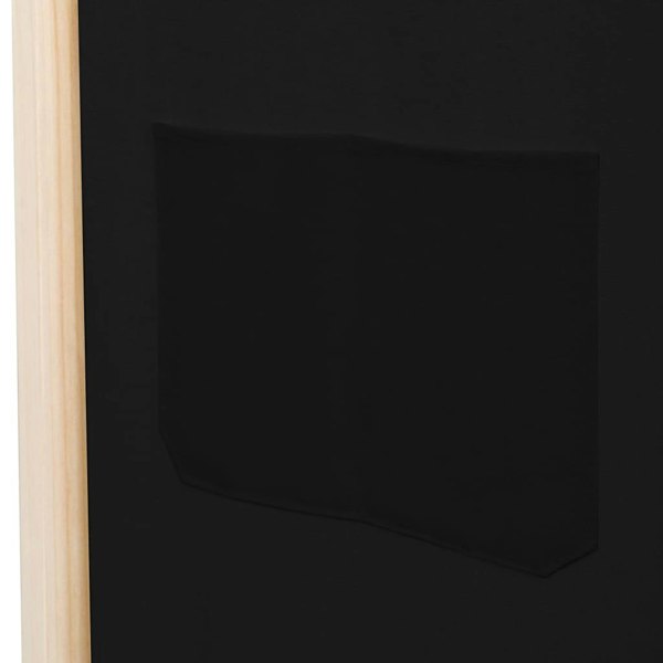 Berkfield 6-Panel Room Divider Black 240x170x4 cm Fabric
