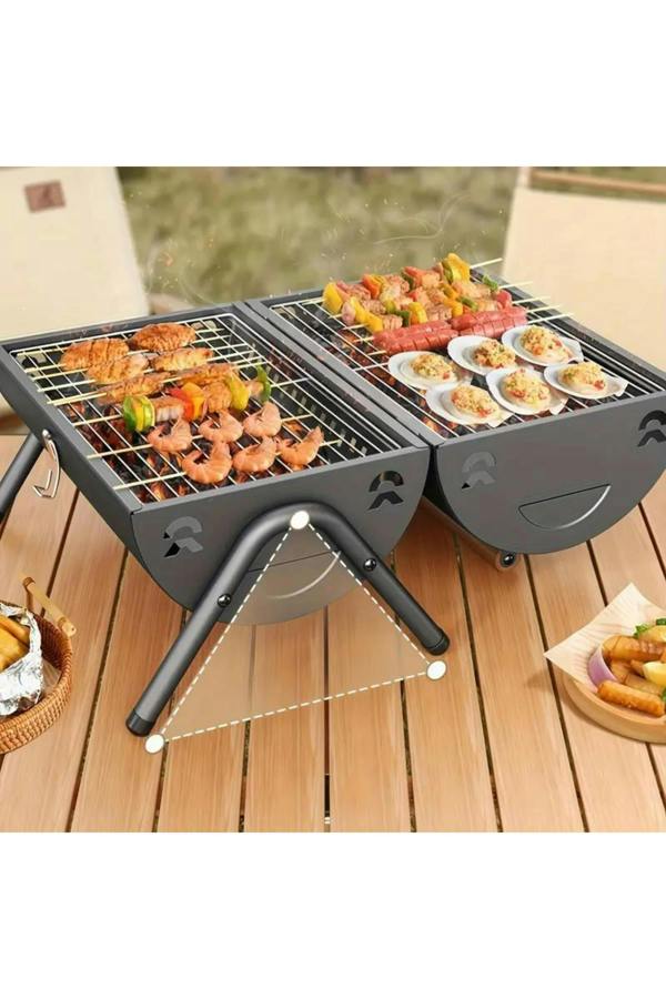 Dyzi 45cm Portable Charcoal Kettle BBQ Grill Outdoor Garden Barbecue