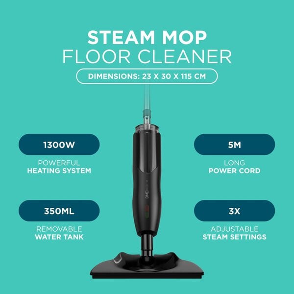 DMD Collective Steam Mop Floor Cleaner with Adjustable Steam Control for Tile, Laminate and Sealed Wood 1300W