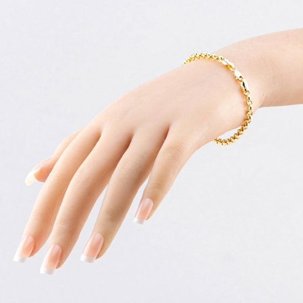 T. H. Baker 9ct Yellow Gold 7.5 Inch Belcher Chain Bracelet HRBP-400-9Y-7.5