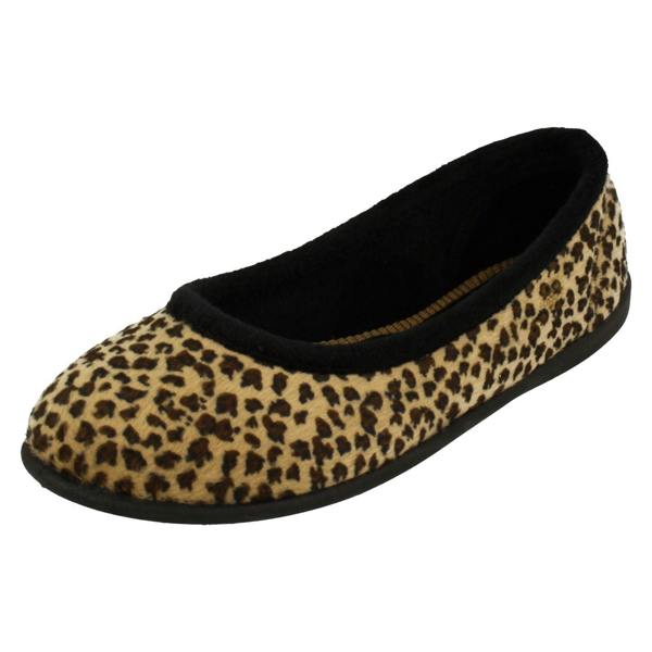 Padders Ladies Padders Casual Slip On Textile Slippers - Ballerina