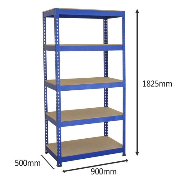 Monster Racking 3 x 90cm Q-Rax Blue Metal Racking Units & Workbench