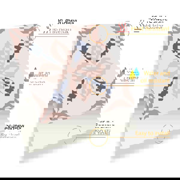 WT1562 - Menara Pink and Grey Cement Moroccan Wall Tile Sticker Set - 15 cm x 15 cm - 24 pcs