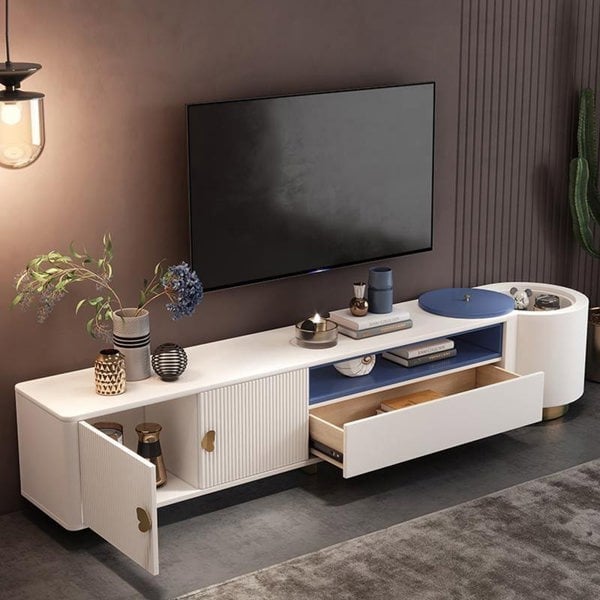 Bell Nesting Coffee Table Set, White & Gold-Weilai Concept-Weilai Concept