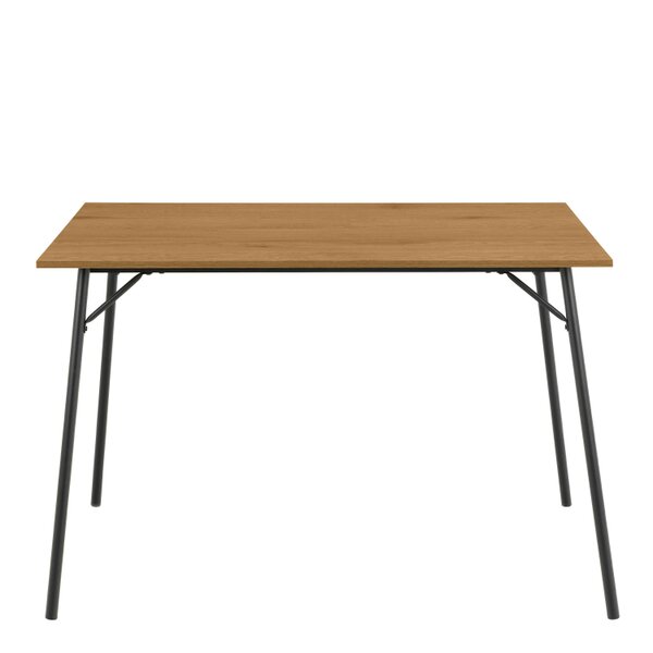 Wyld Haus Lagos 4 Seater Rectangular Natural Wild Oak and Black Metal Dining Table