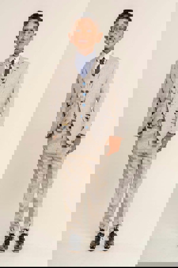 Young boy smiling for camera