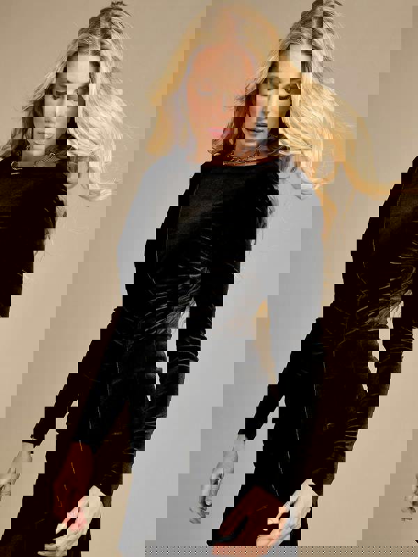 GWD Coleen Black Velvet Maxi Dress