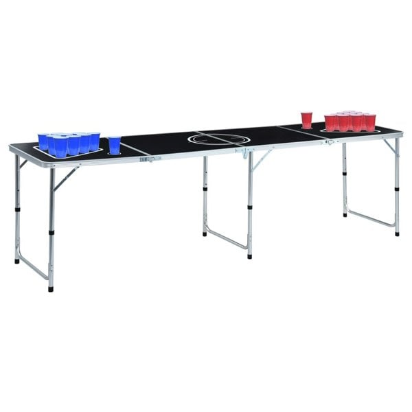Berkfield Folding Beer Pong Table with Cups and Balls 240 cm