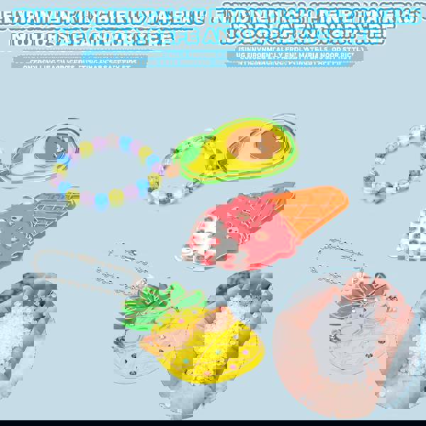 deAO Toys DIY Crystal Jewelry Craft Set for Girls Bake-Free Watercolor Painting Kit with Cartoon Pendants Arts & Crafts Gift Creative Handmade